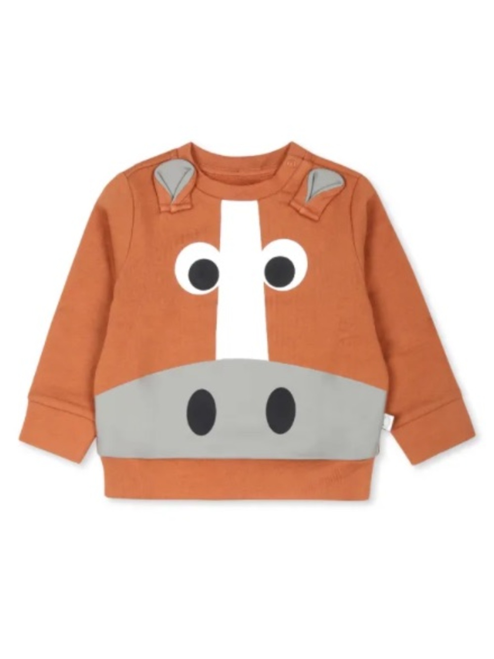 Stella McCartney Kids Rust Orange Horse Face Sweatshirt